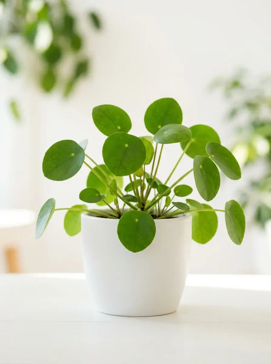 A healthy potted plant in bright daylight