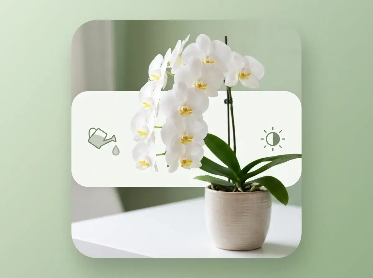 Instrucțiuni de îngrijire a florilor.