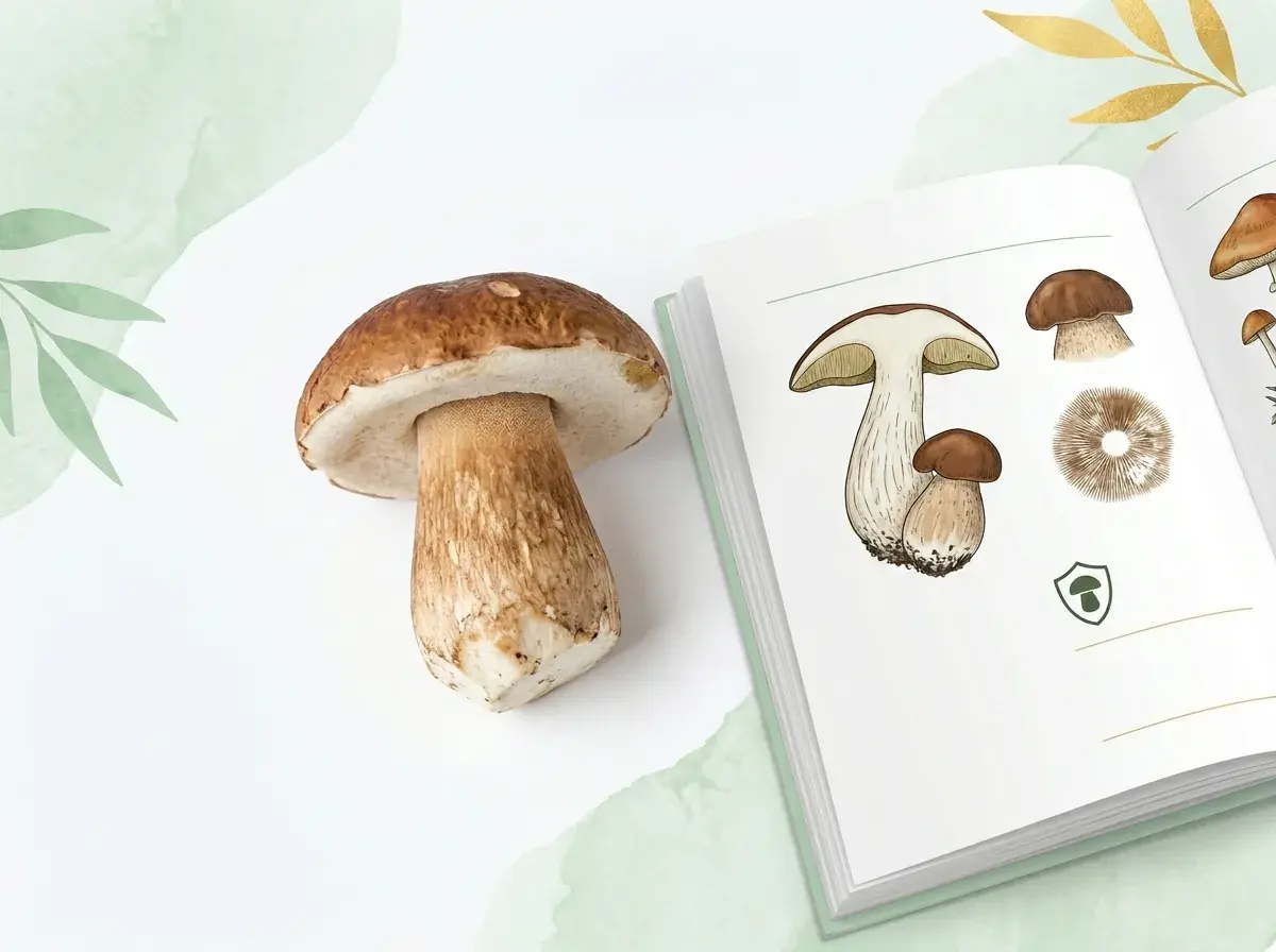 Resultados da identificação de cogumelos e avisos de segurança