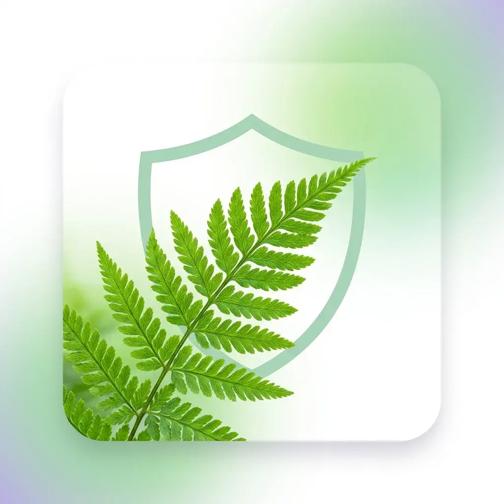 Lush green fern leaf