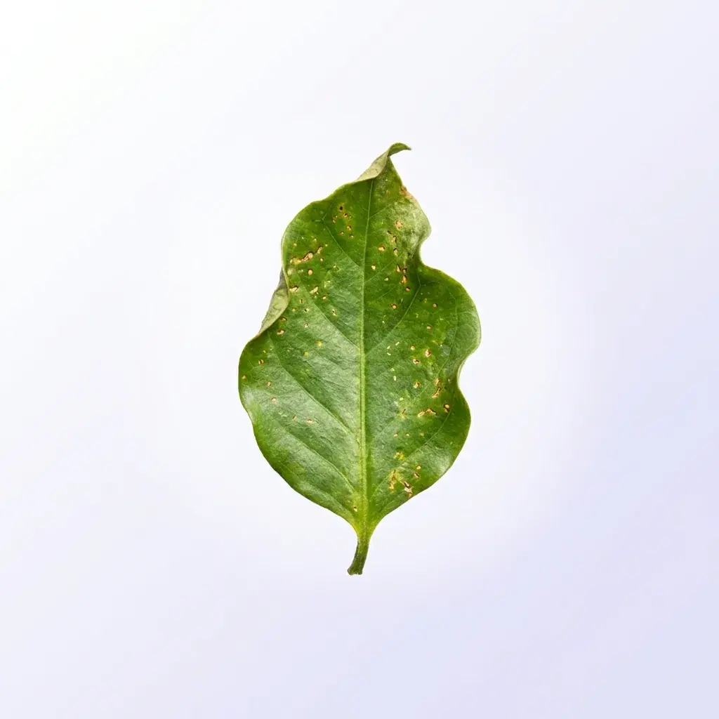 Close-up of a plant leaf showing texture