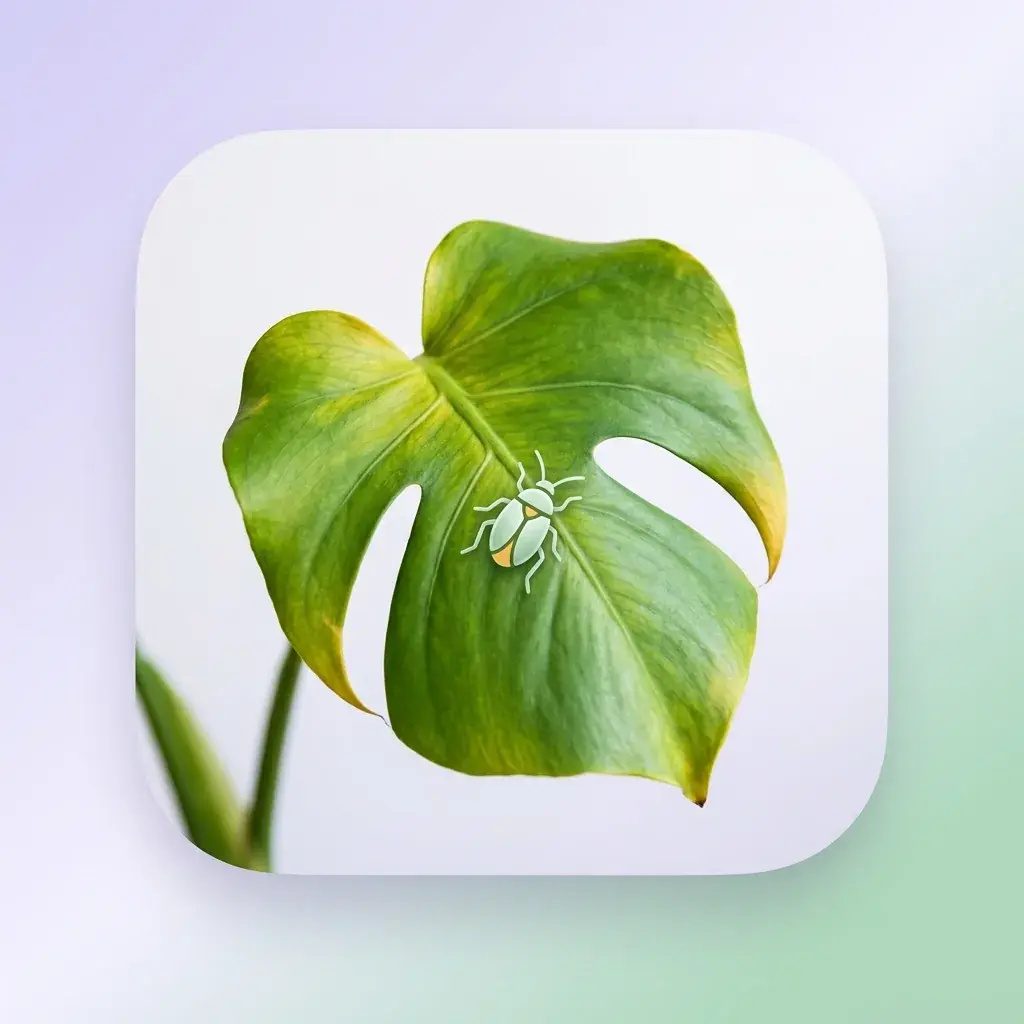 Close-up of a houseplant leaf